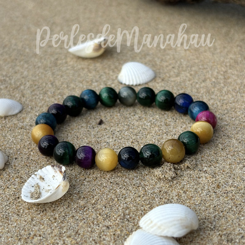 Bracelet Oeil de Tigre Multicouleur