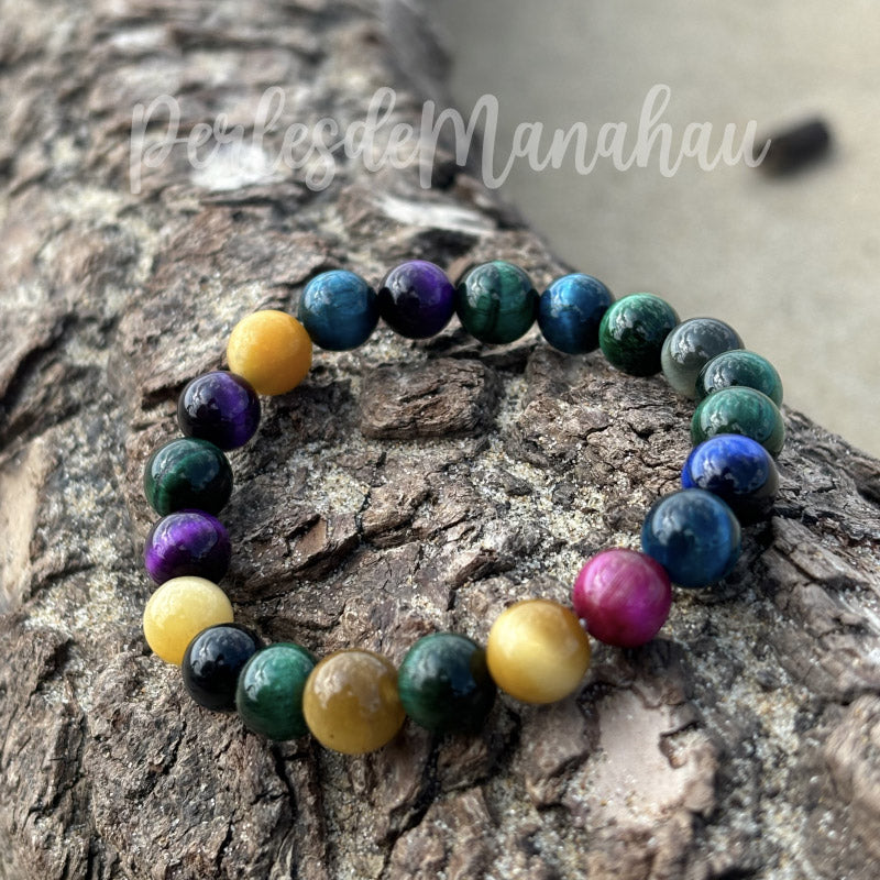 Bracelet Oeil de Tigre Multicouleur