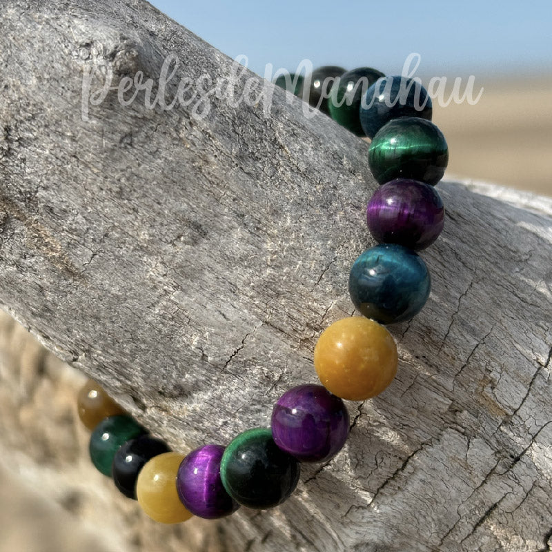 Bracelet Oeil de Tigre Multicouleur