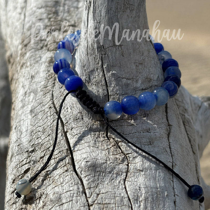 Bracelet Agate Bleue Royale