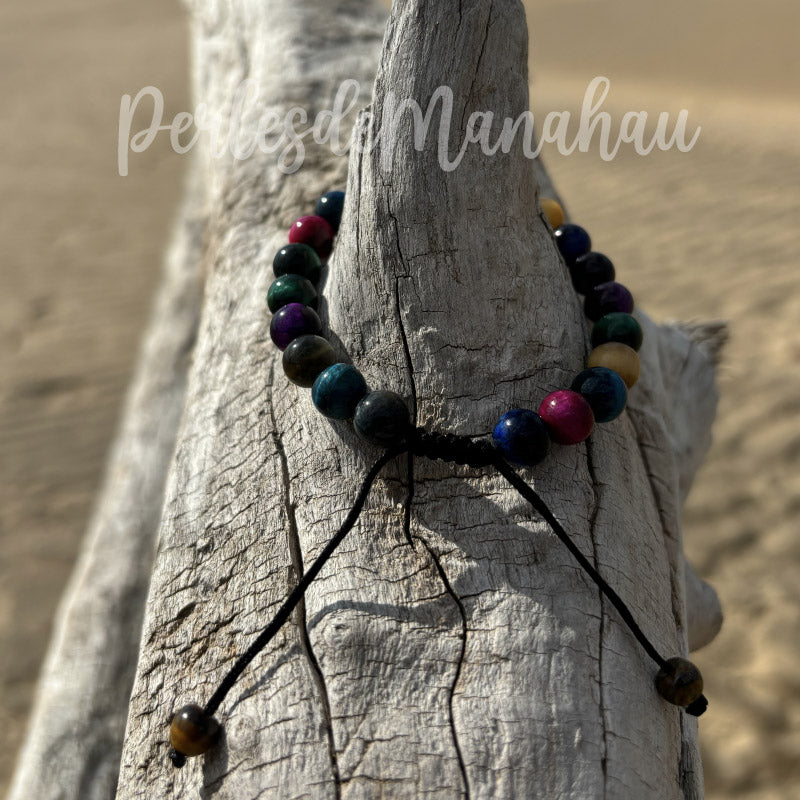 Bracelet Oeil de Tigre Multicouleur