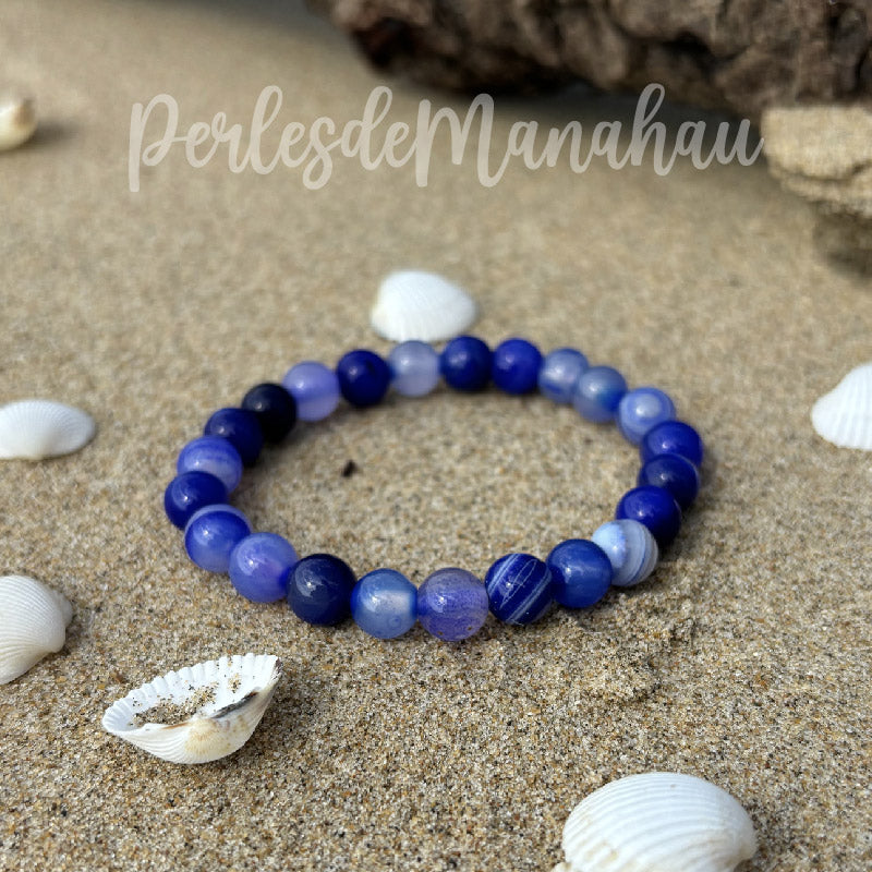 Bracelet Agate Bleue Royale