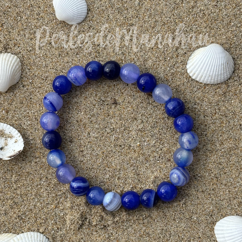 Bracelet Agate Bleue Royale