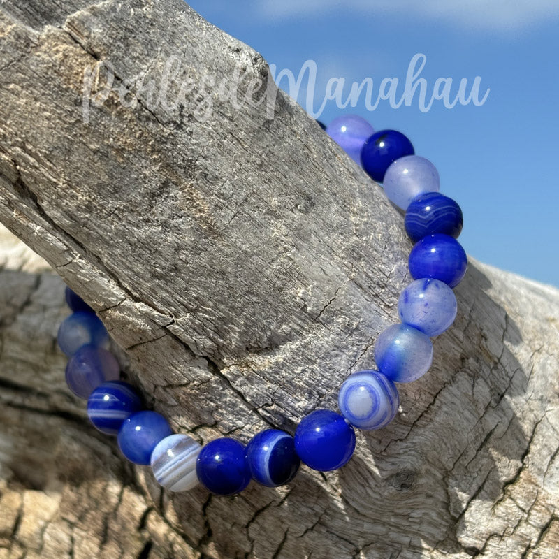 Bracelet Agate Bleue Royale